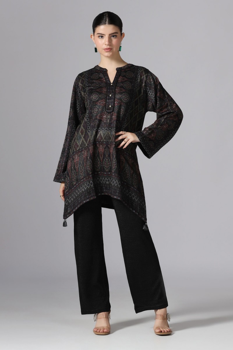 KNITTED  JACQUARD CO-ORD SET WITH EMBROIDERY