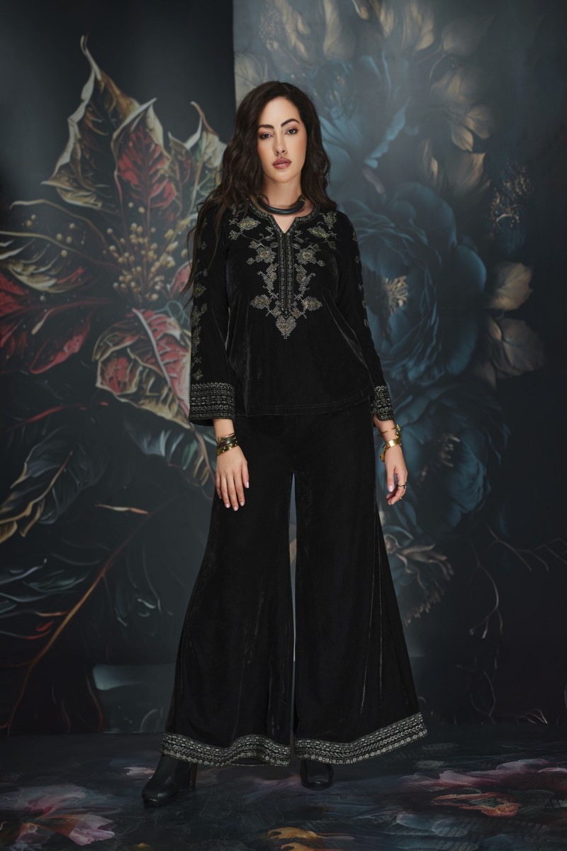 DIGITAL PRINTED VELVET CO-ORD SET