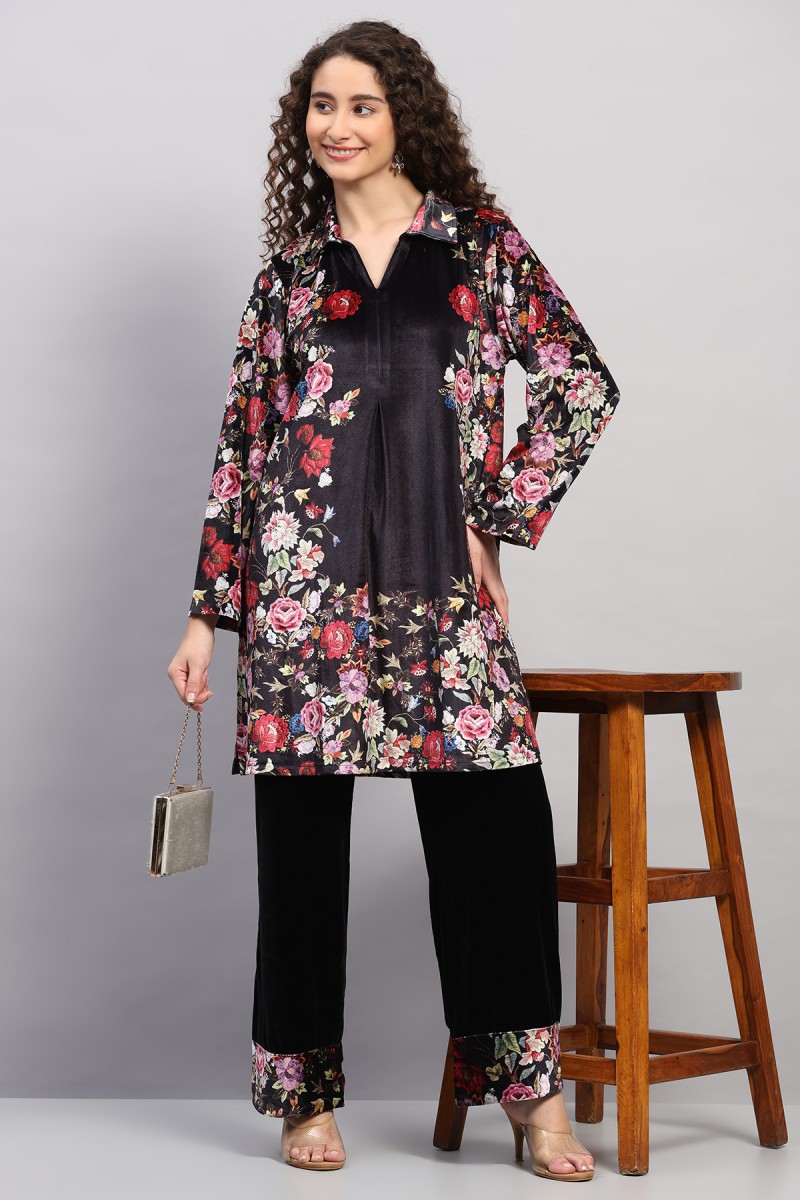 DIGITAL PRINTED VELVET CO-ORD SET