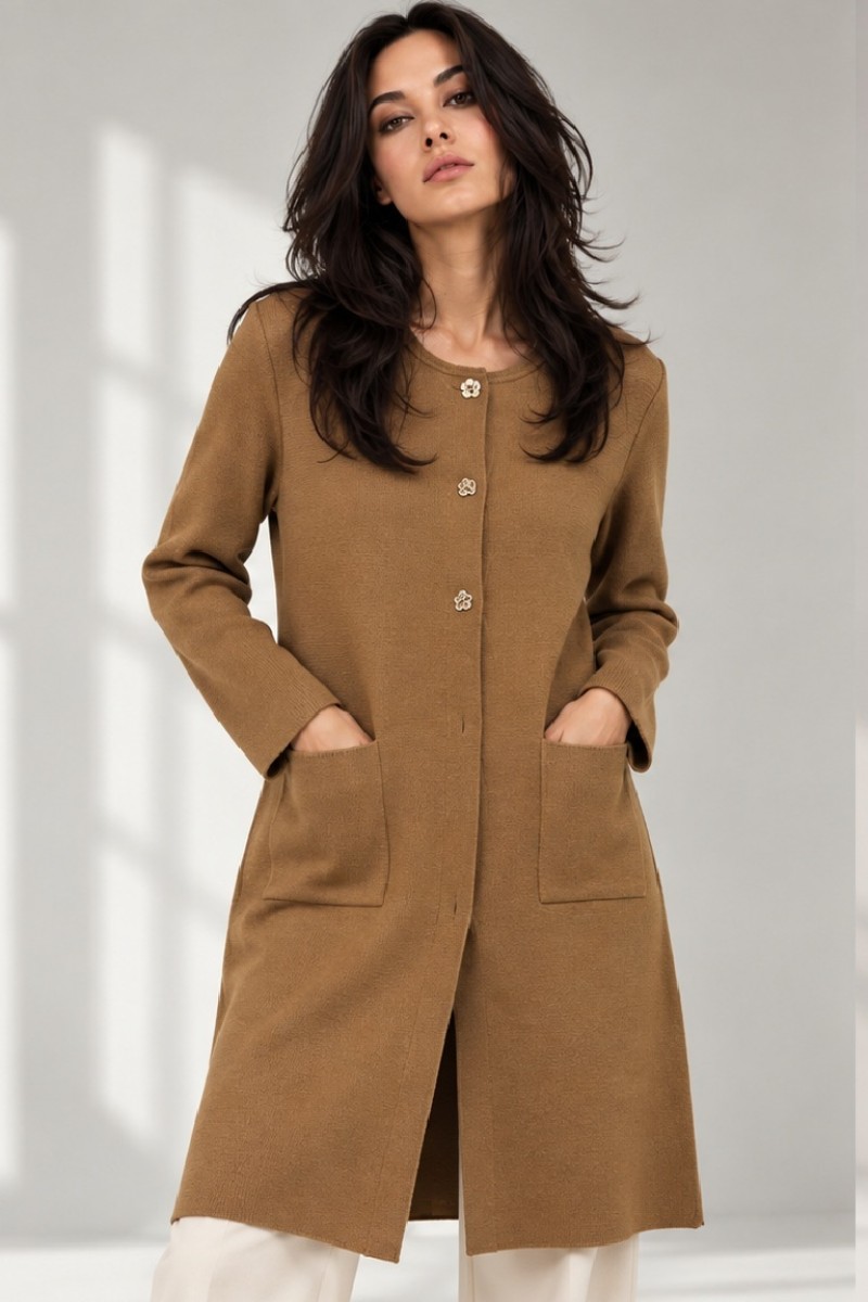 KNITTED LONG CARDIGAN