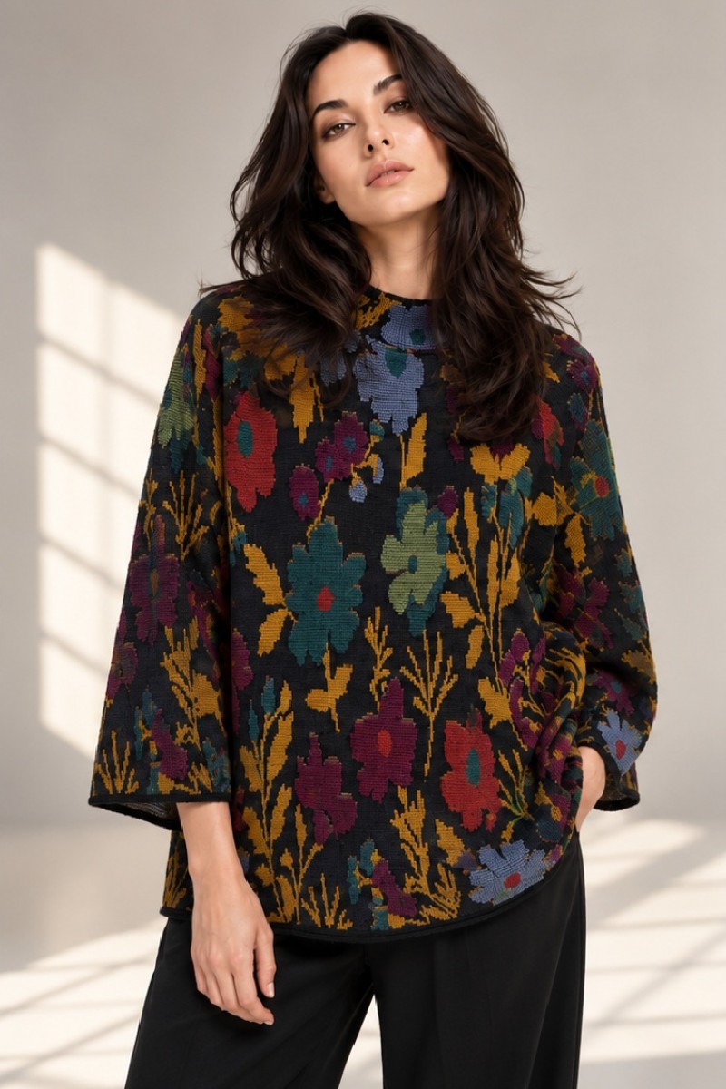 FLORAL KNIT TOP