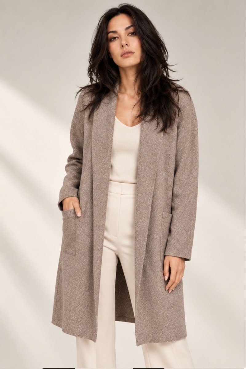 JACQUARD LUREX OPEN SHRUG