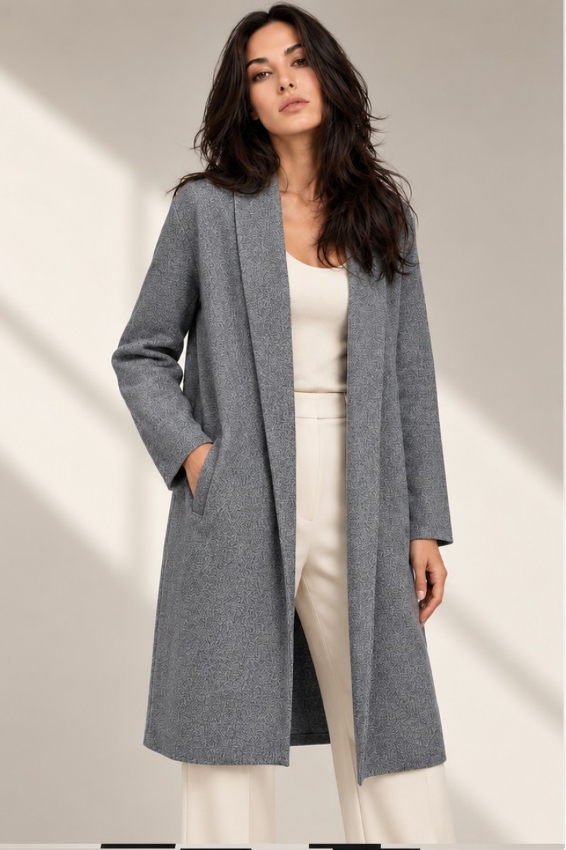 JACQUARD LUREX OPEN SHRUG