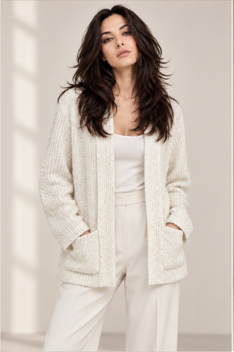SEQUIN KNITTED  SHRUG