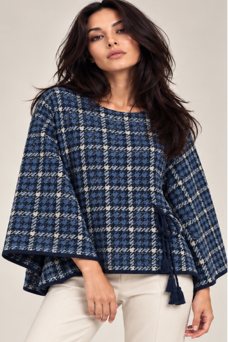 KNITTED CAPE CARDIGAN
