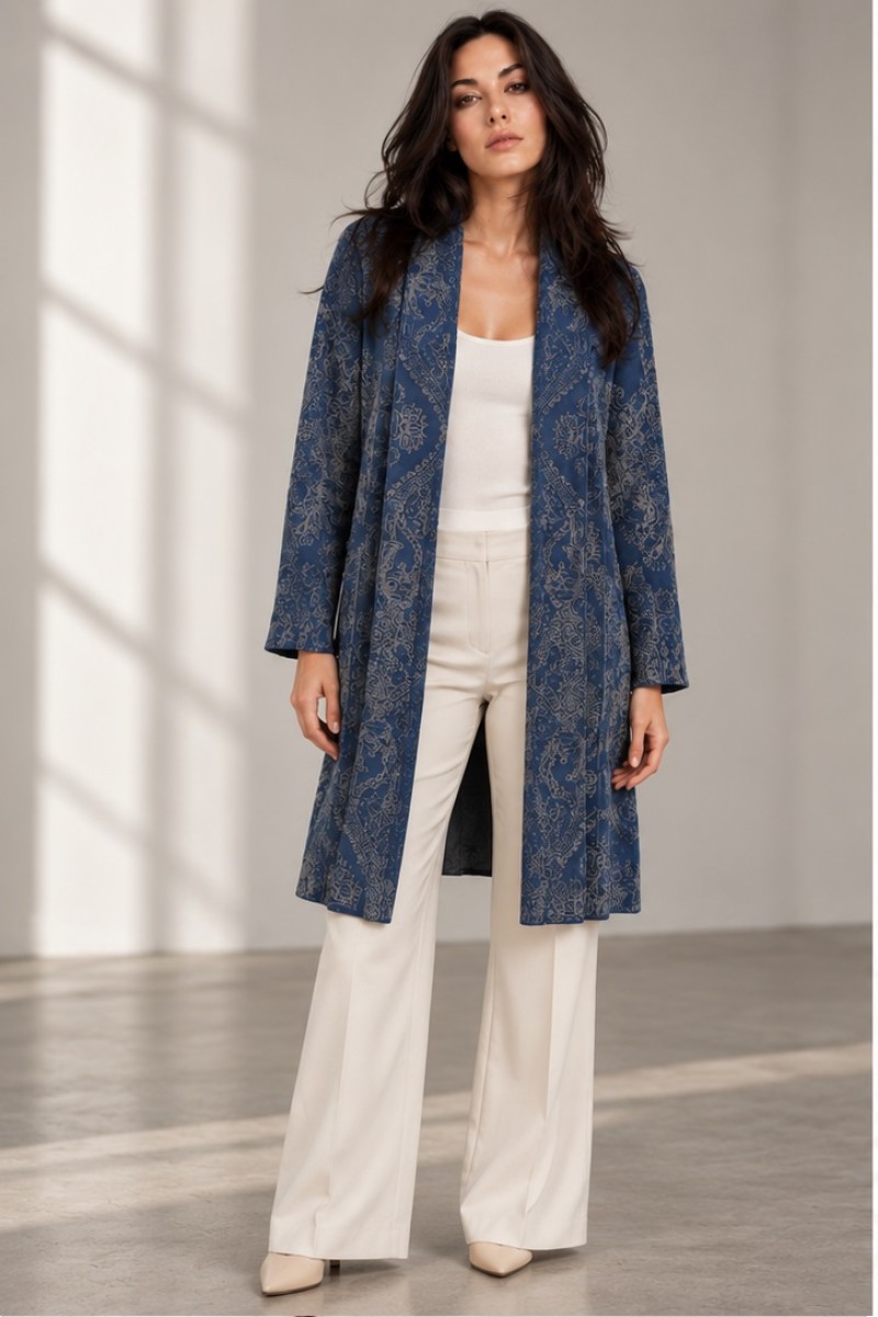 KNITTED JACQUARD SHRUG