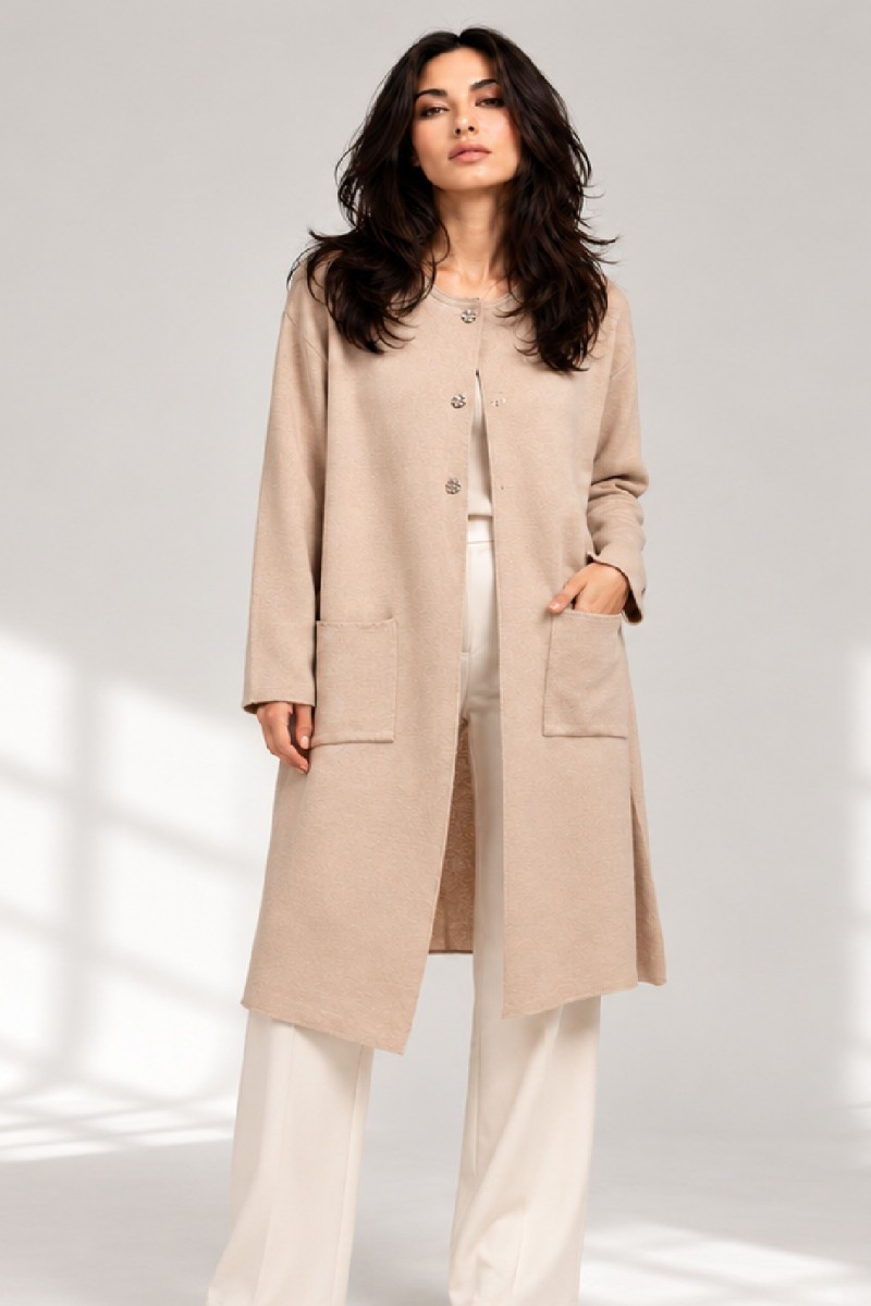 KNITTED LONG CARDIGAN