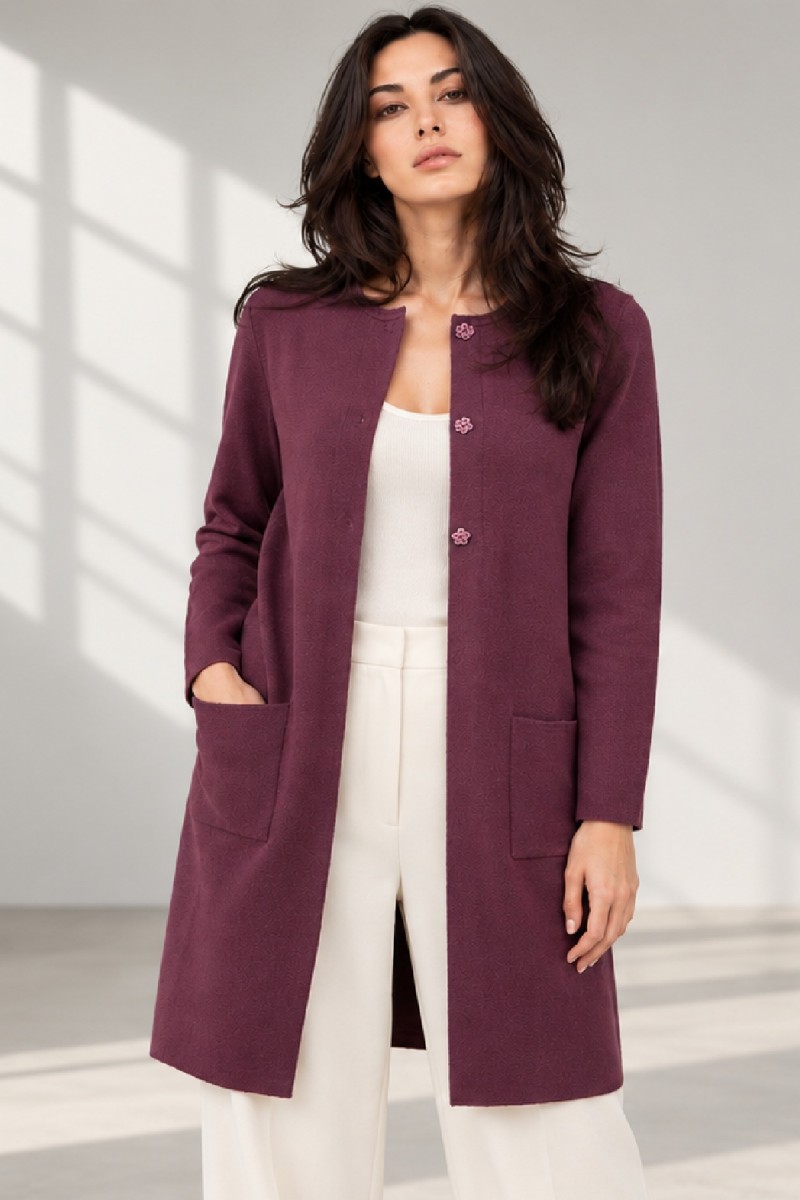 KNITTED LONG CARDIGAN