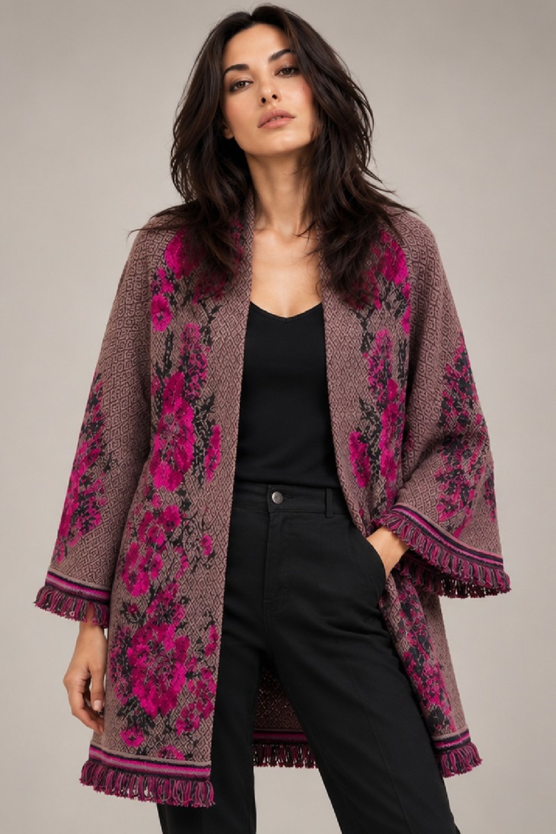 KNITTED LONG CARDIGAN