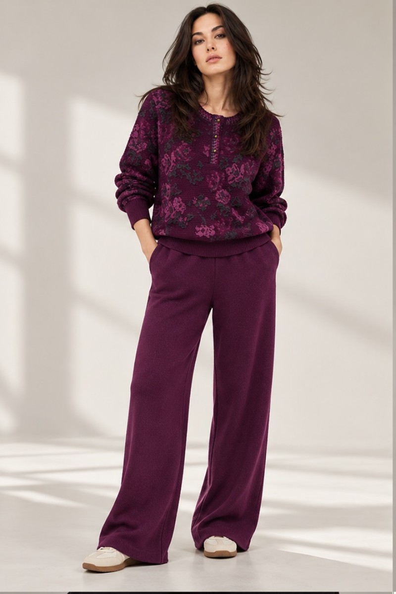 KNITTED JACQUARD CO ORD SET