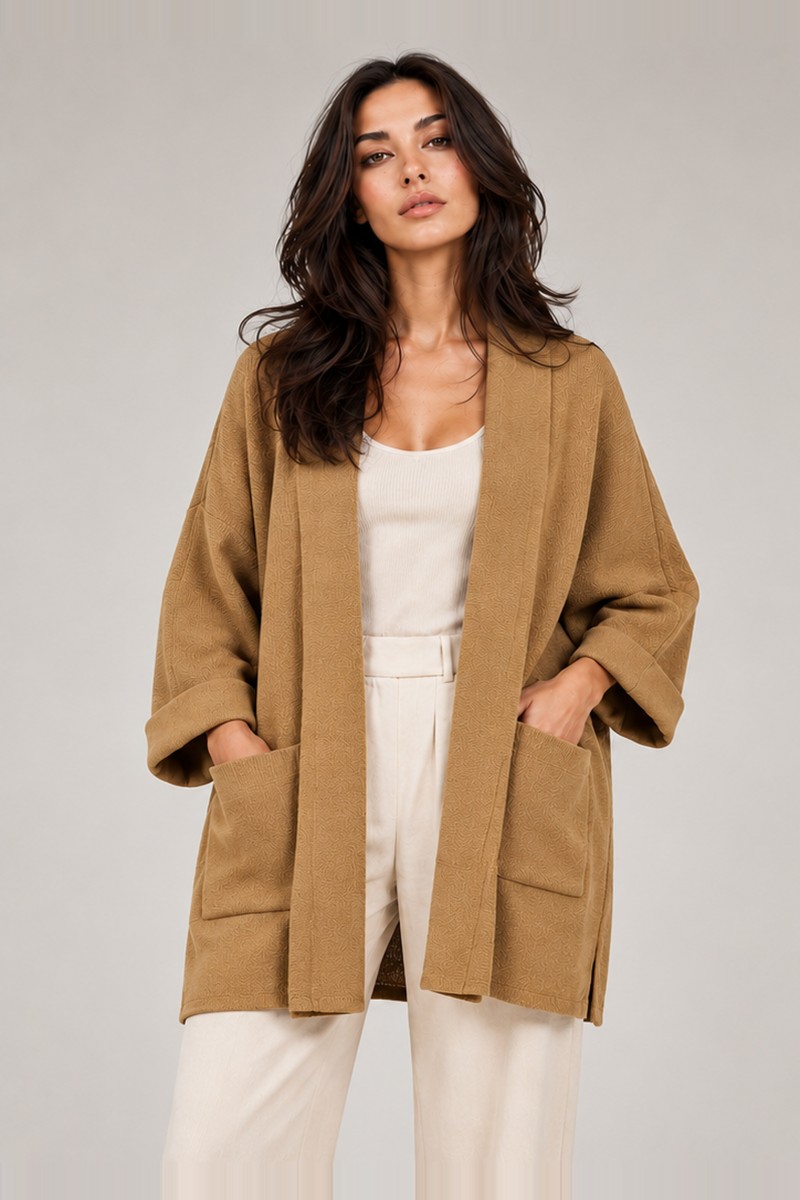 KNITTED OPEN SHRUG