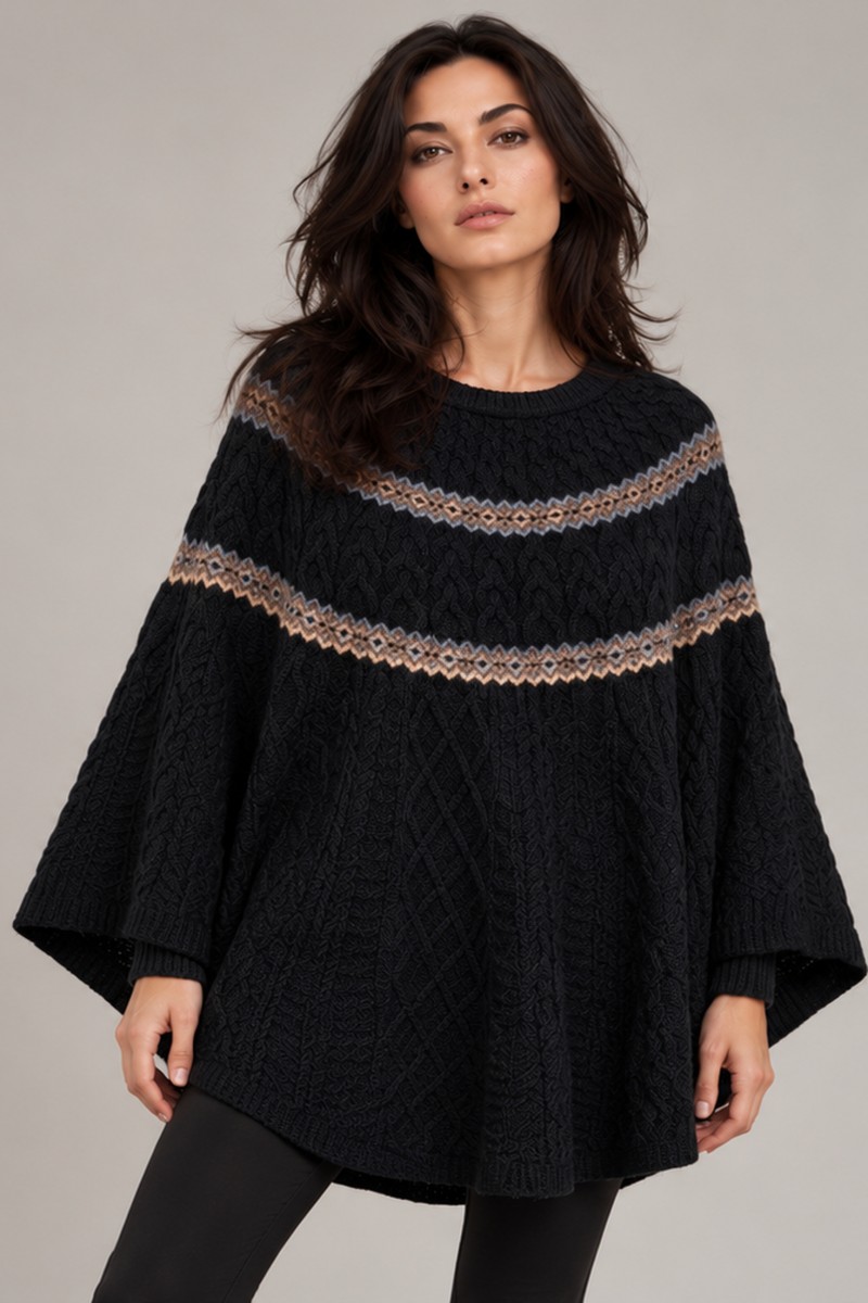 KNITTED PONCHO