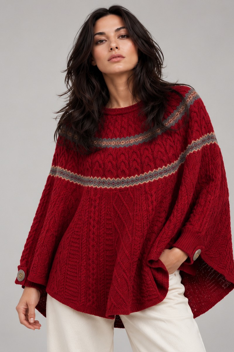KNITTED PONCHO