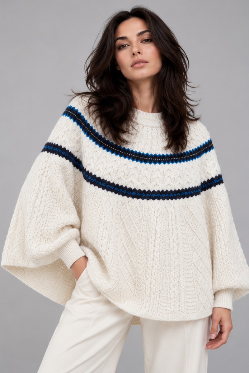 KNITTED PONCHO