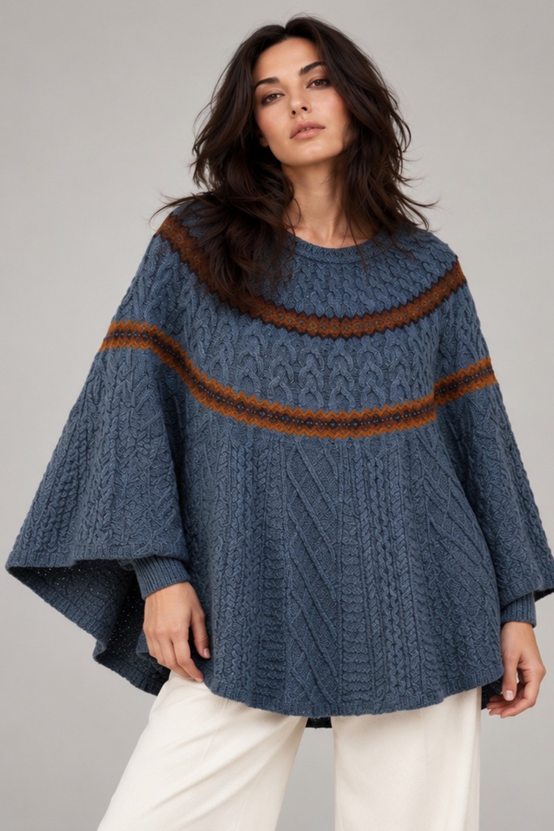 KNITTED PONCHO