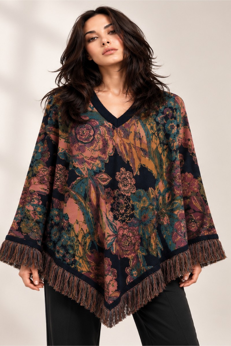 KNITTED PONCHO