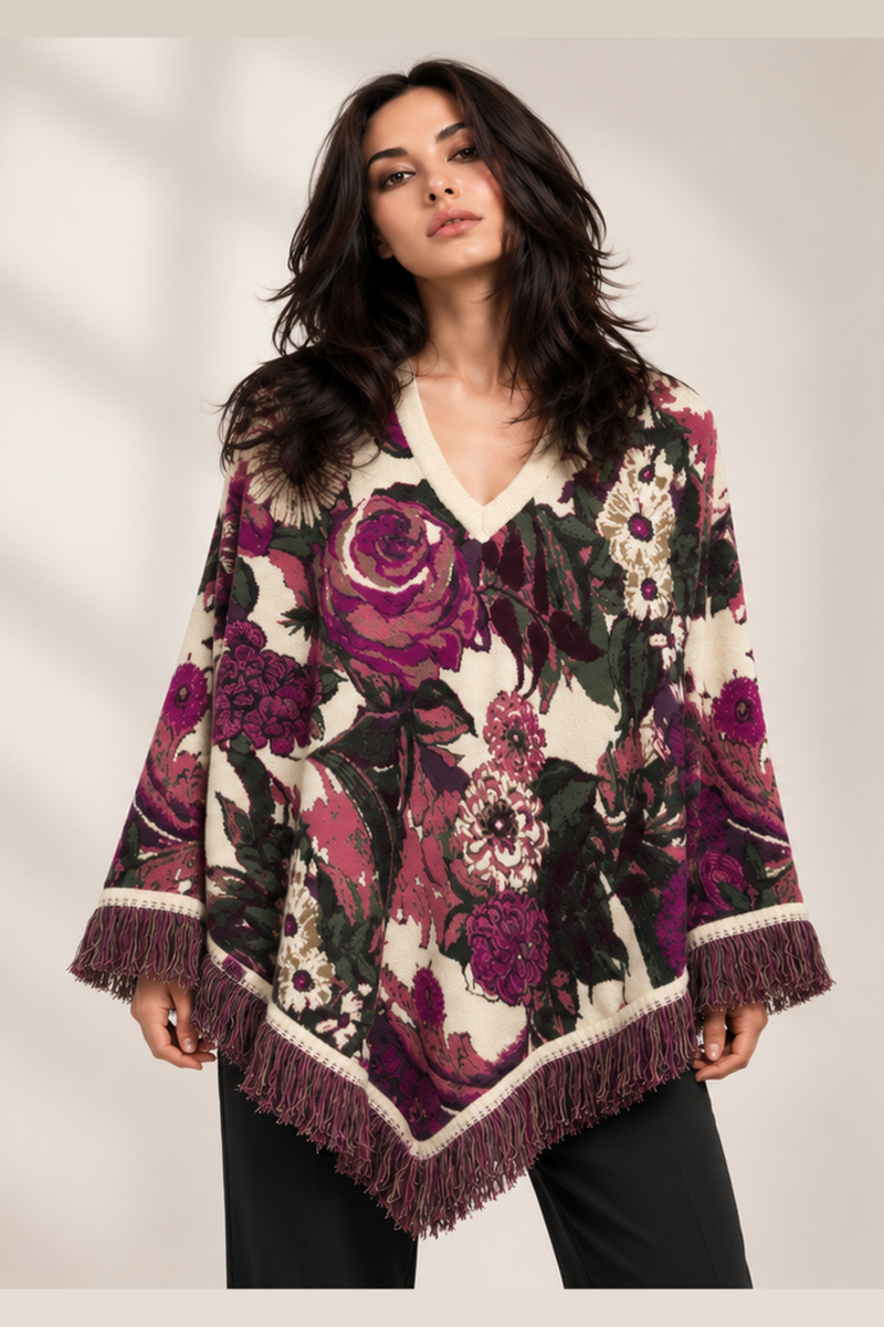 KNITTED PONCHO