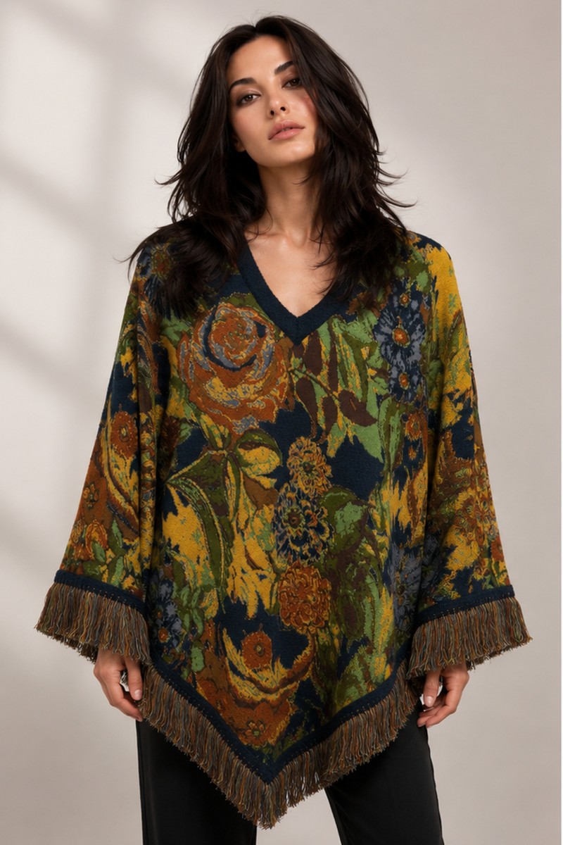 KNITTED PONCHO