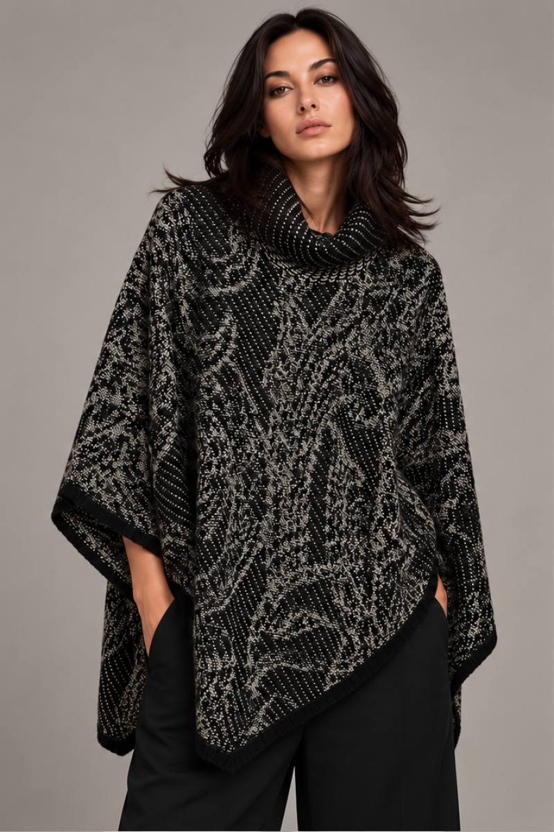 KNITTED PONCHO