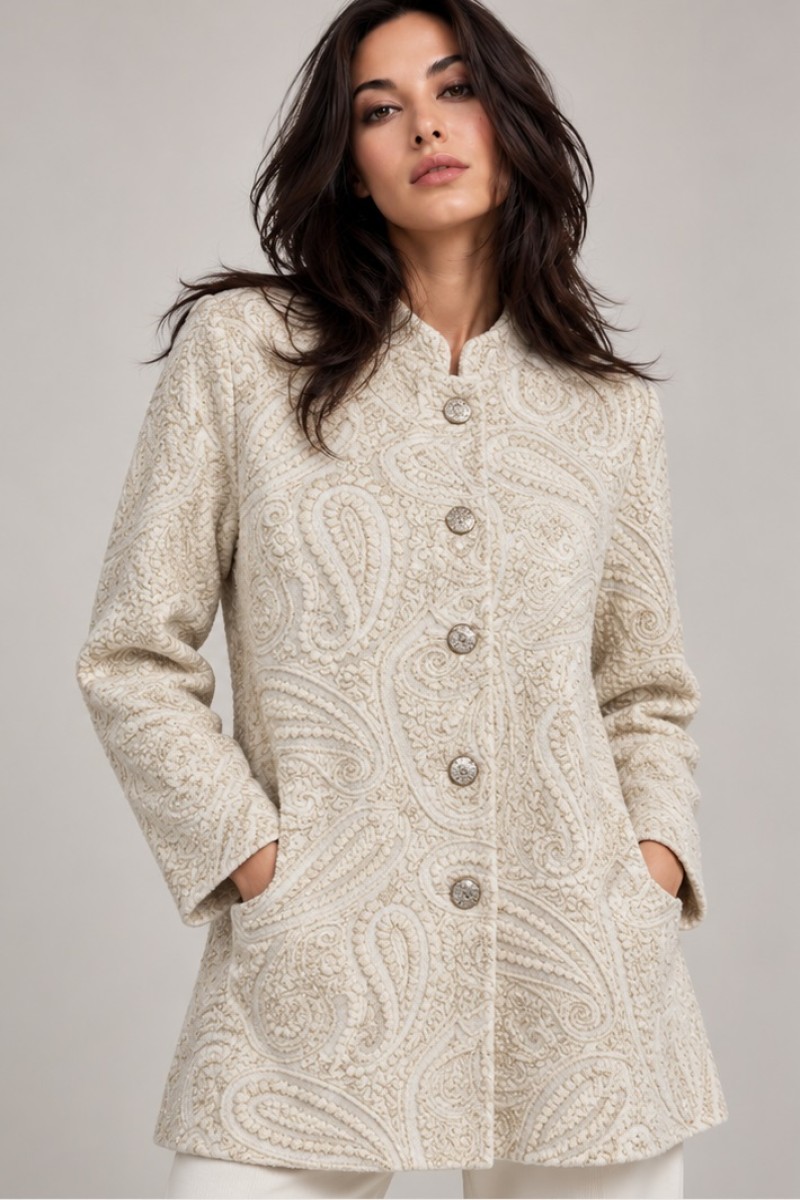 JACQUARD LONG COAT