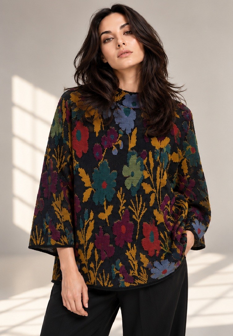 FLORAL KNIT TOP