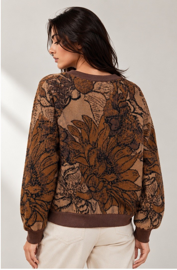 FLORAL JACQUARD PREMIUM KNIT JUMPER