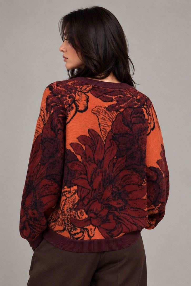 FLORAL JACQUARD PREMIUM KNIT JUMPER