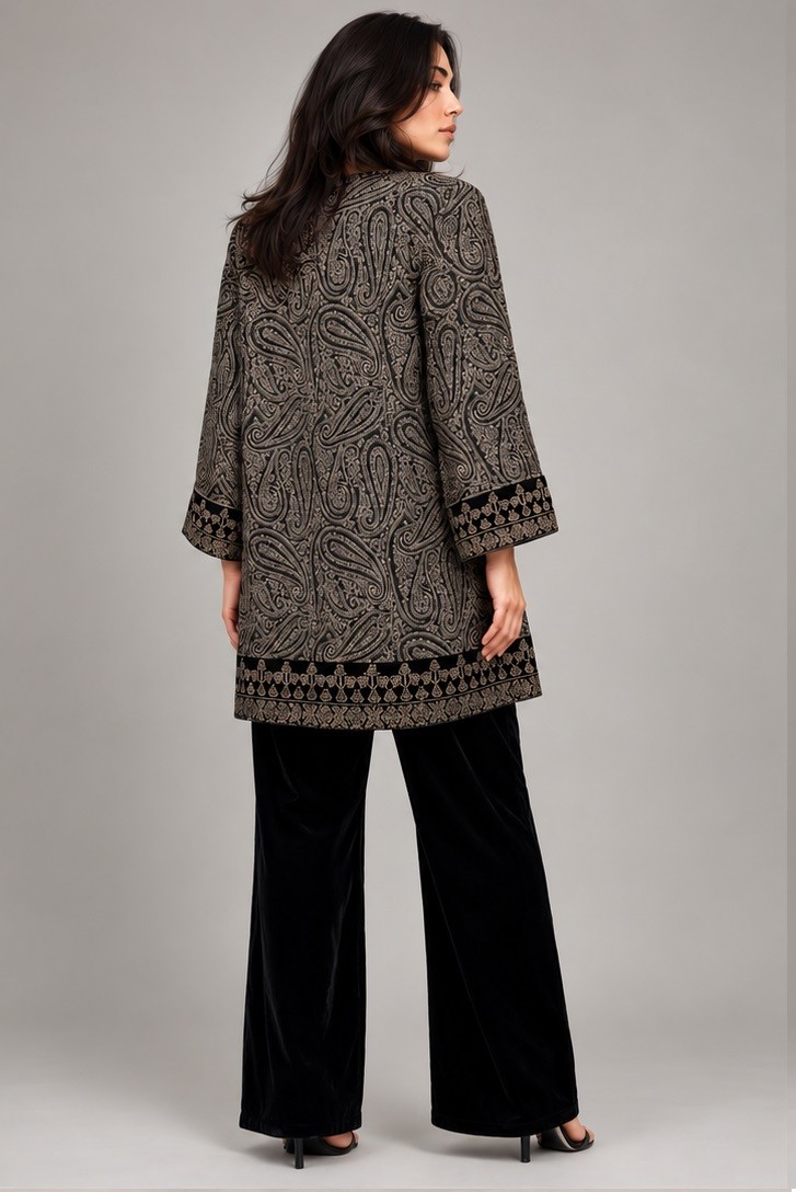 VELVET EMBROIDERED CO-ORD SET