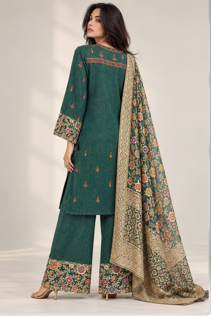 KNITTED EMBROIDERED KURTI SET