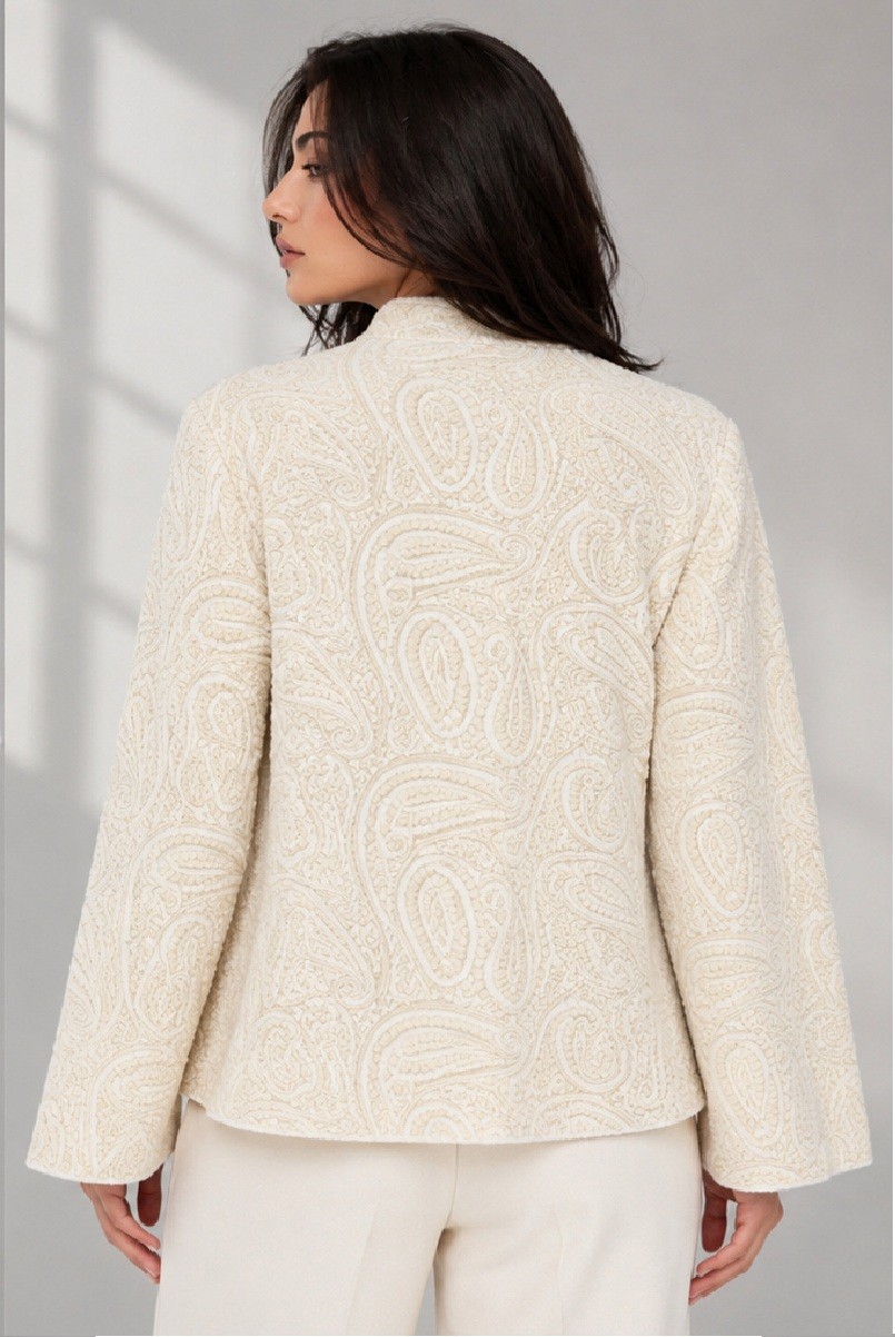 PAISLEY JACQUARD CARDIGAN