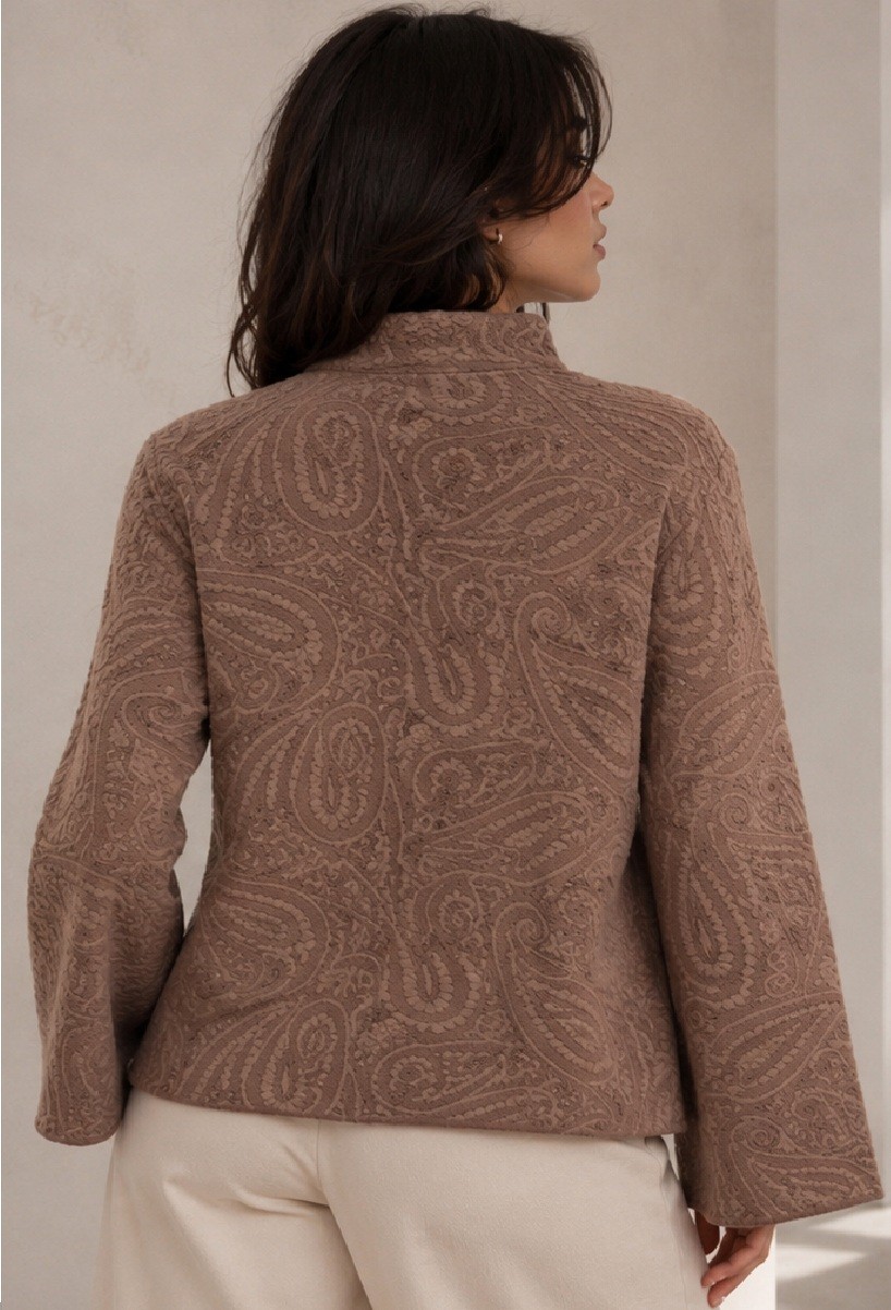 PAISLEY JACQUARD CARDIGAN
