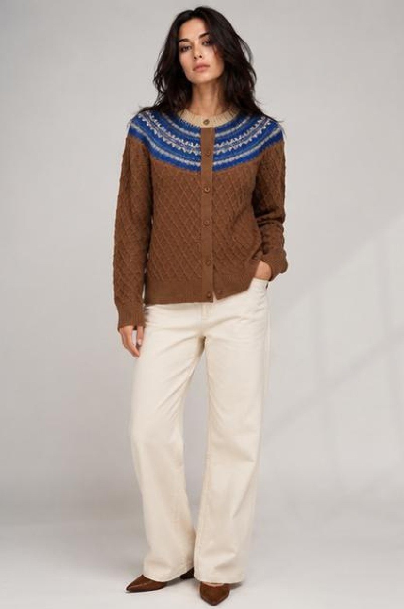 FAIR ISLE YOKE CARDIGAN