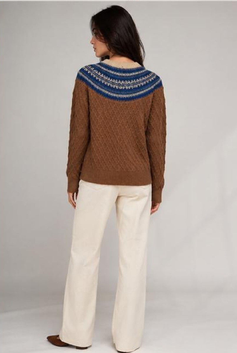 FAIR ISLE YOKE CARDIGAN