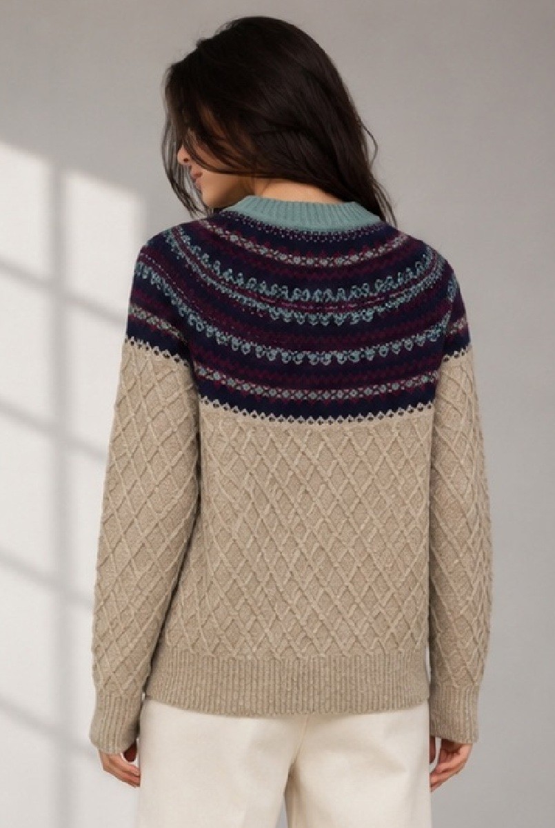 FAIR ISLE YOKE CARDIGAN