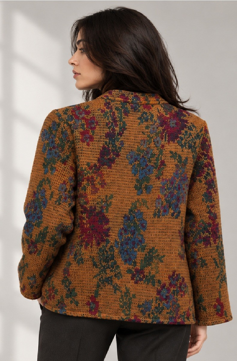 KNITTED FLORAL JACKET