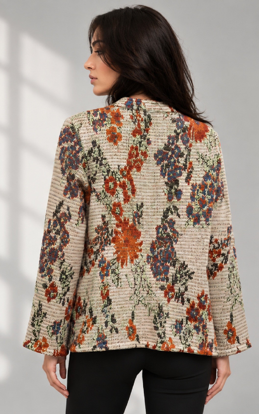 KNITTED FLORAL JACKET