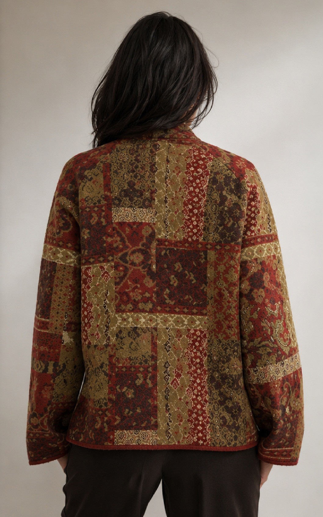 JACQUARD KNITTED CARDIGAN