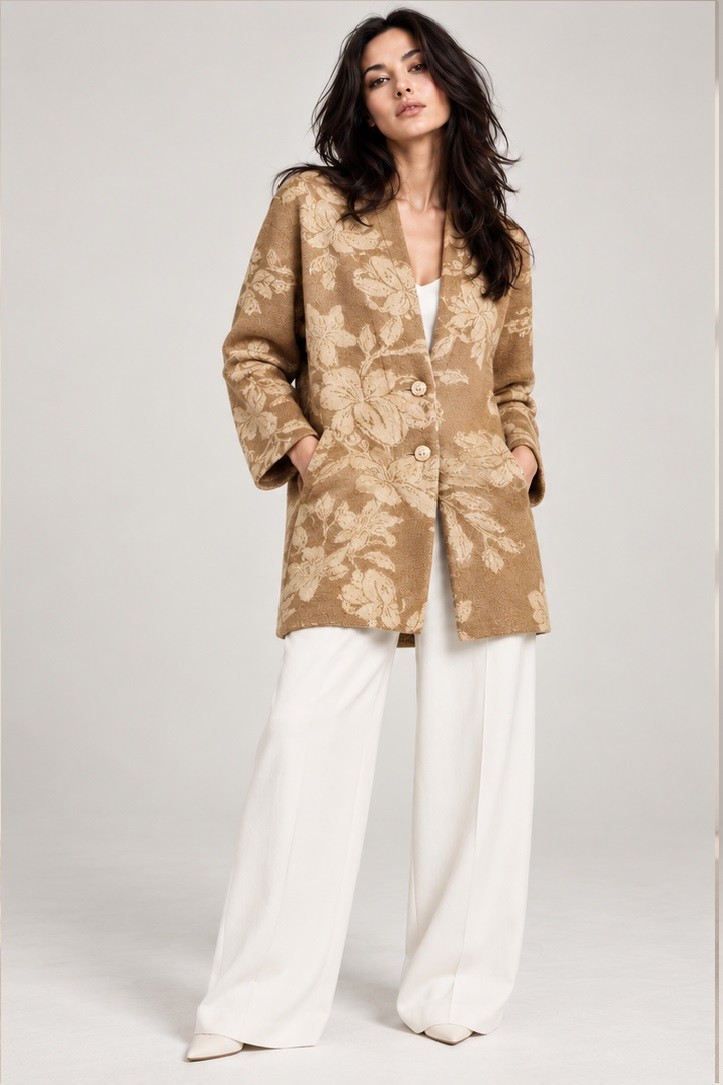 KNITTED FLAIR COAT