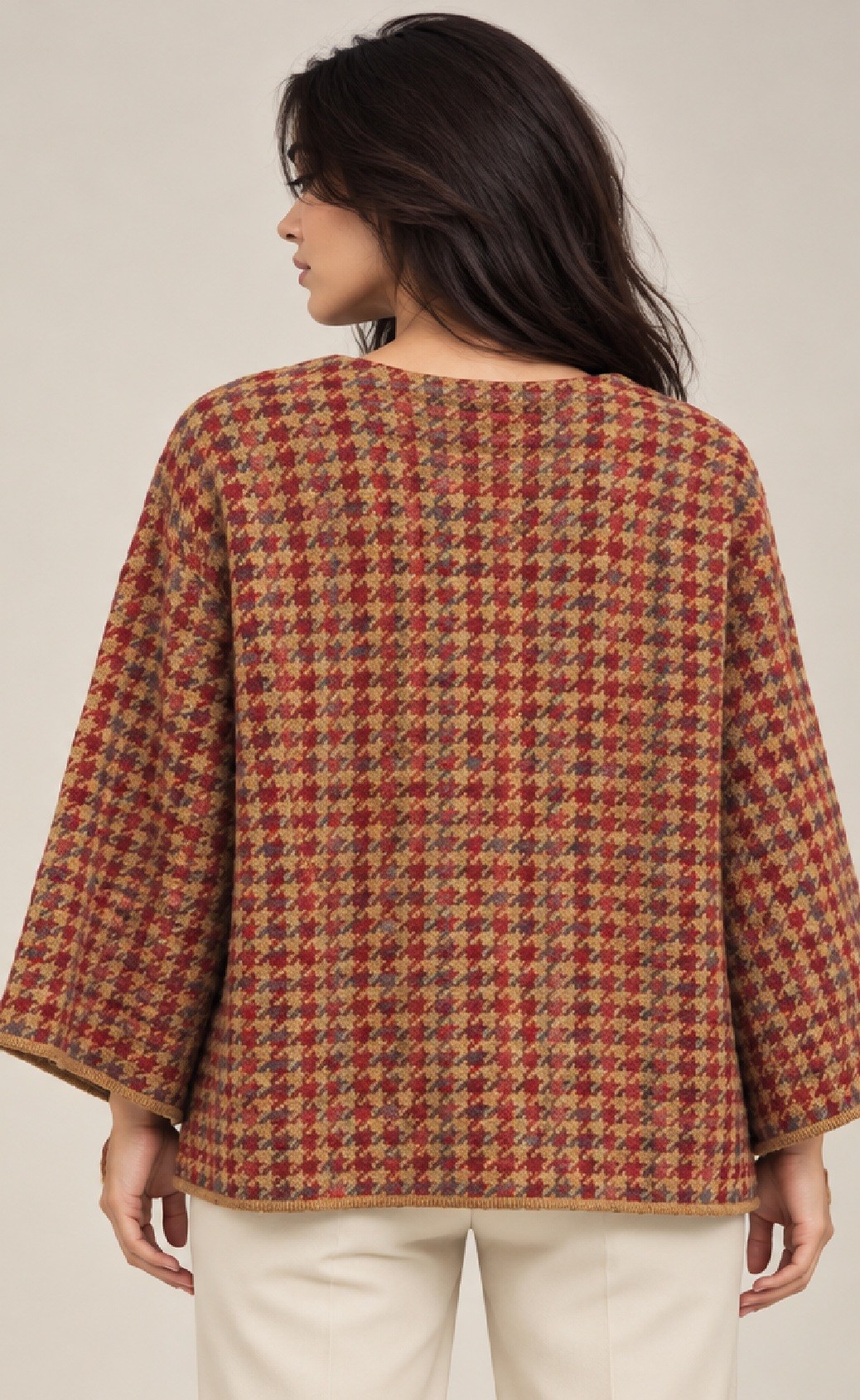 KNITTED CAPE CARDIGAN