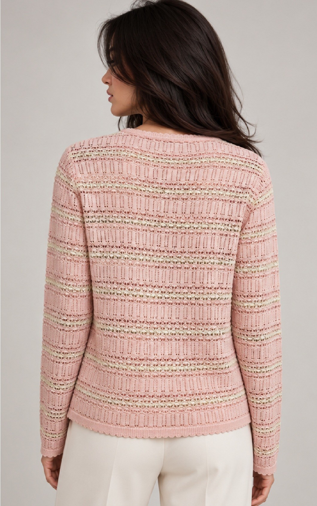 POINTELLE KNIT CARDIGAN