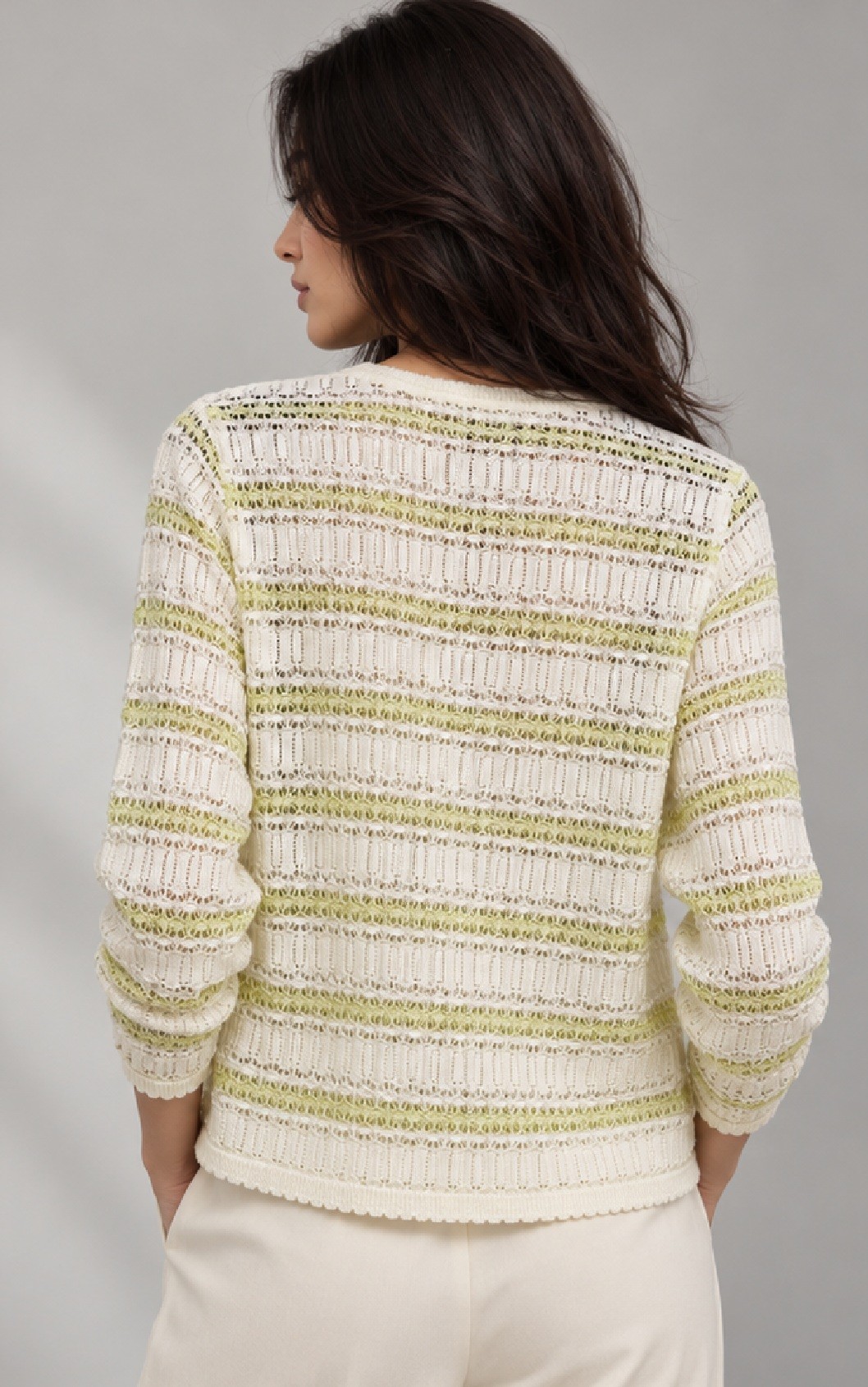 POINTELLE KNIT CARDIGAN