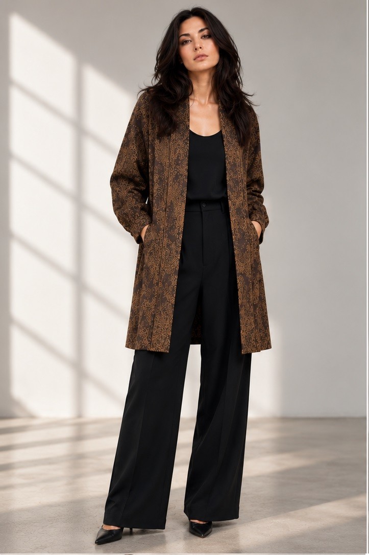 KNITTED JACQUARD SHRUG