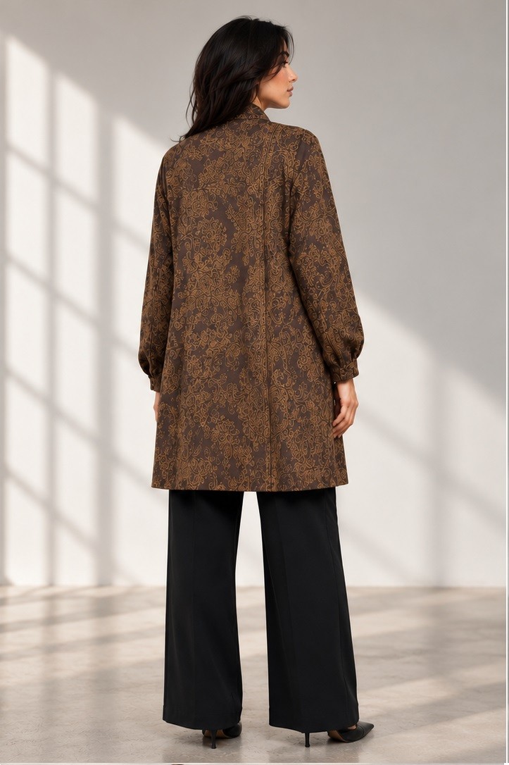 KNITTED JACQUARD SHRUG