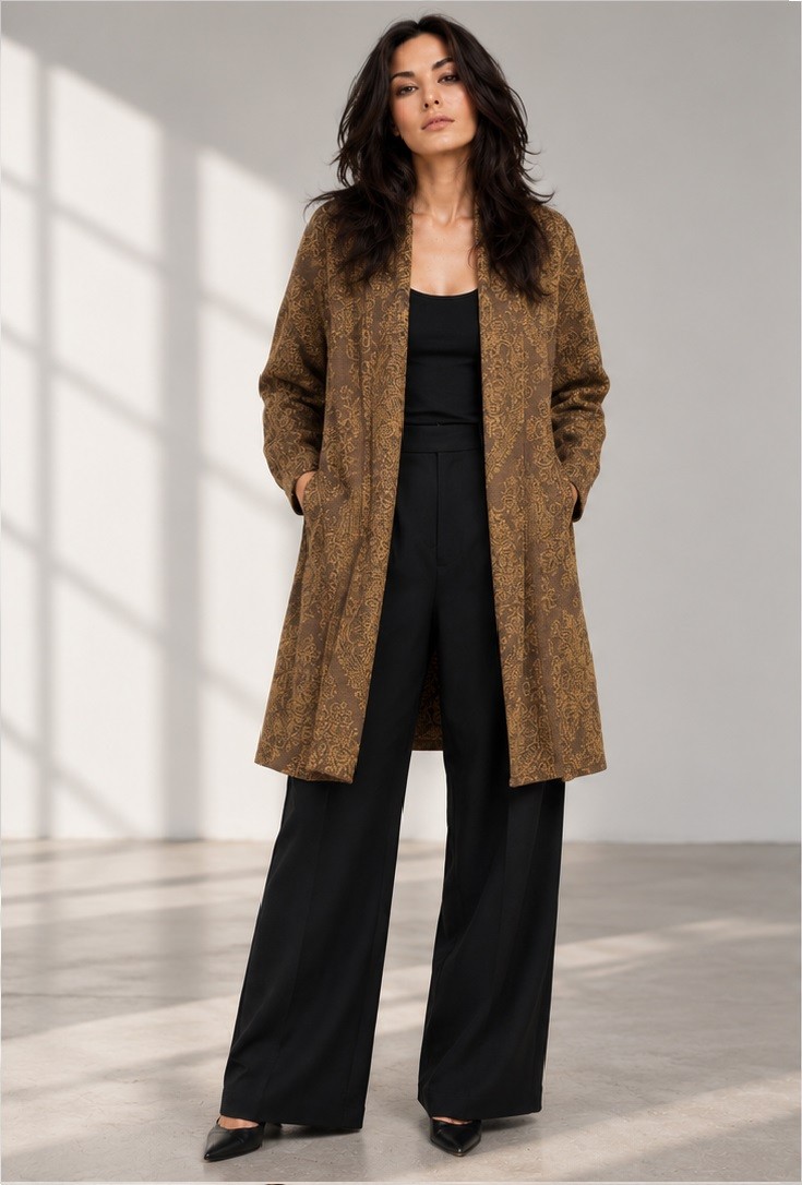 KNITTED JACQUARD SHRUG