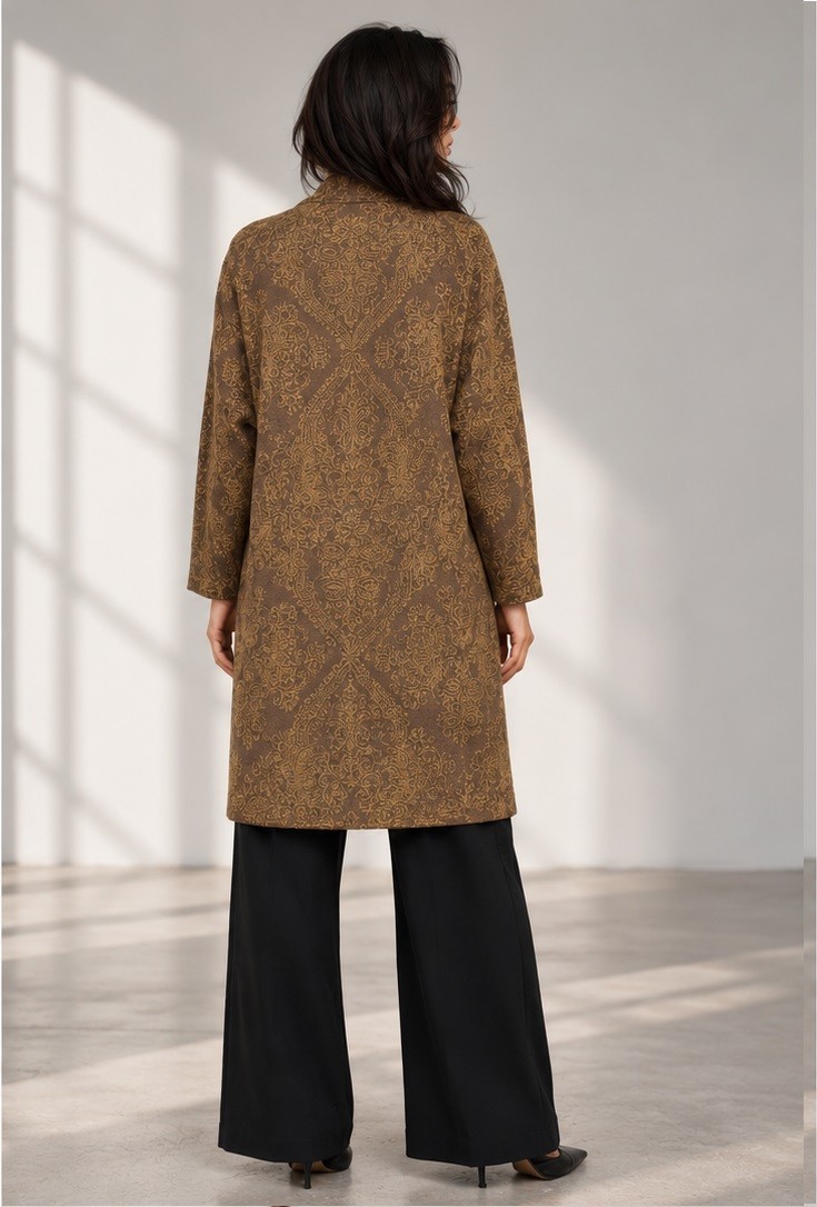 KNITTED JACQUARD SHRUG