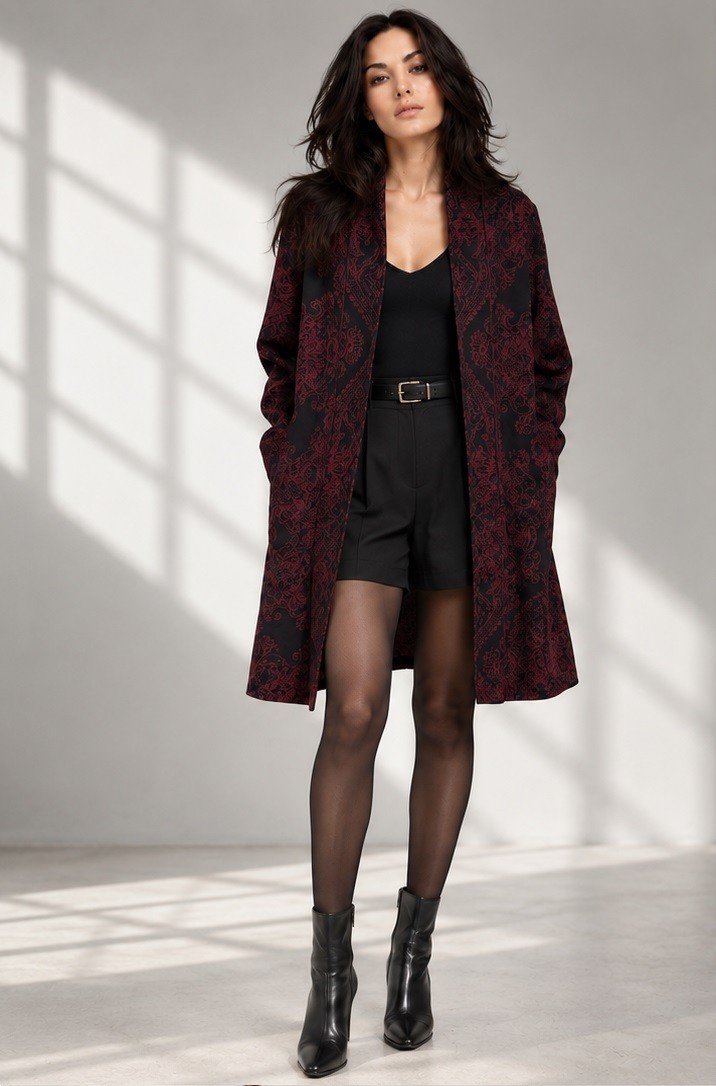 KNITTED JACQUARD SHRUG