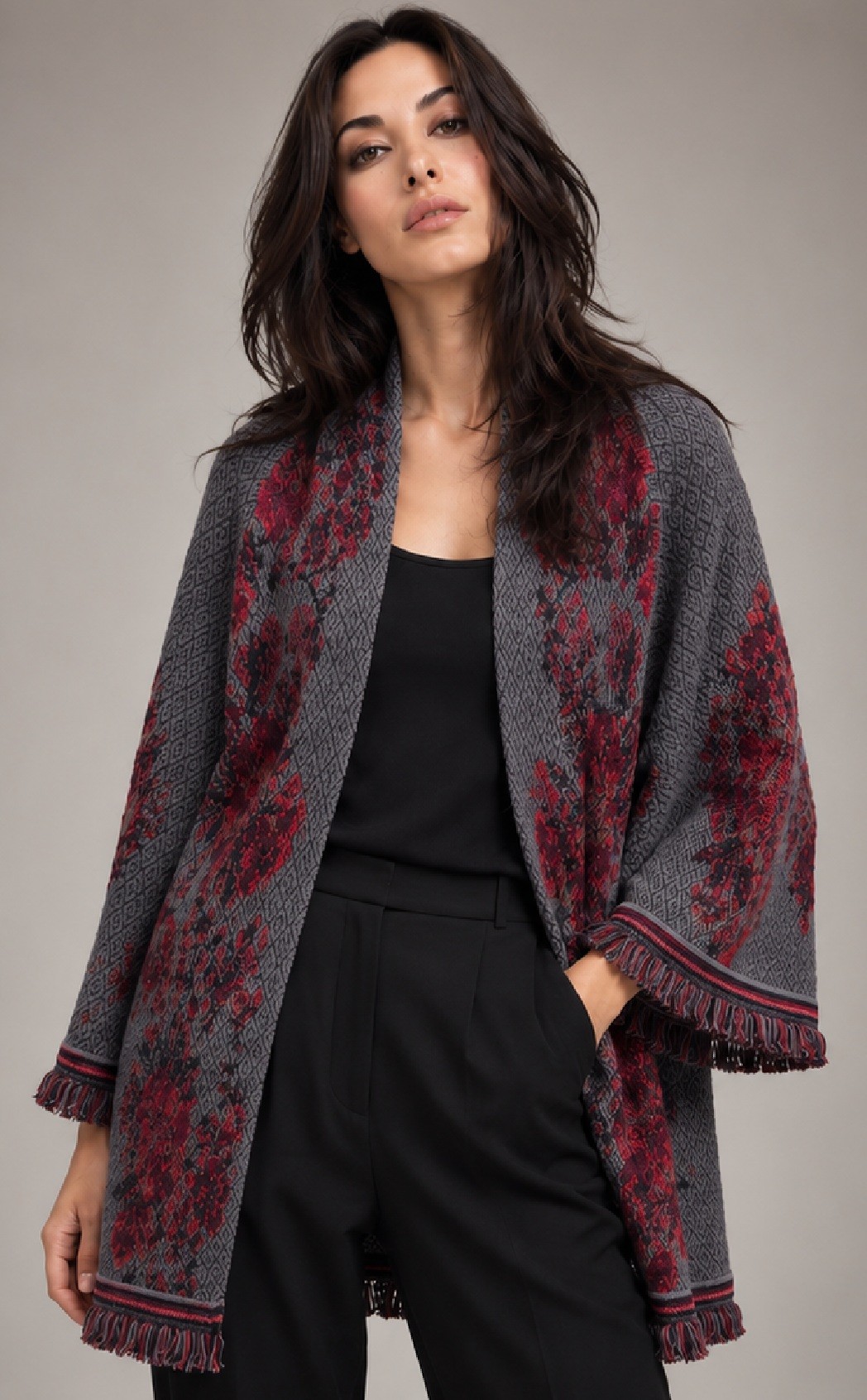KNITTED OPEN SHRUG