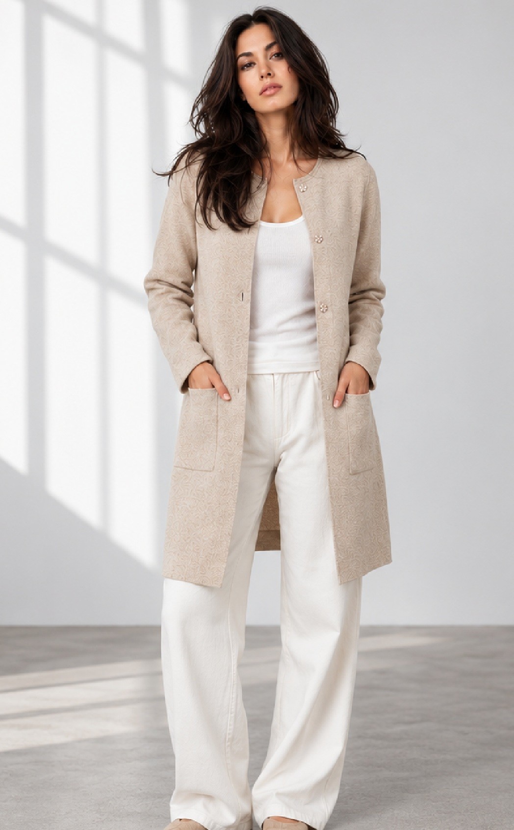 KNITTED LONG CARDIGAN