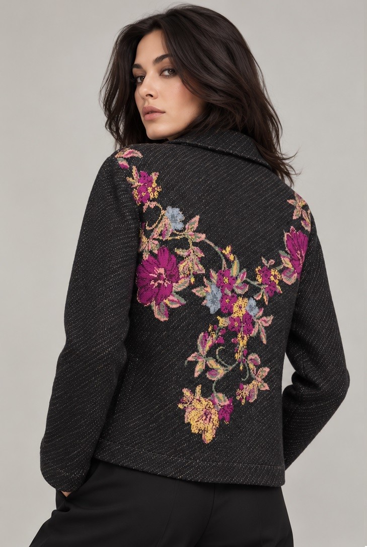 KNITTED JACQUARD ZIPPER