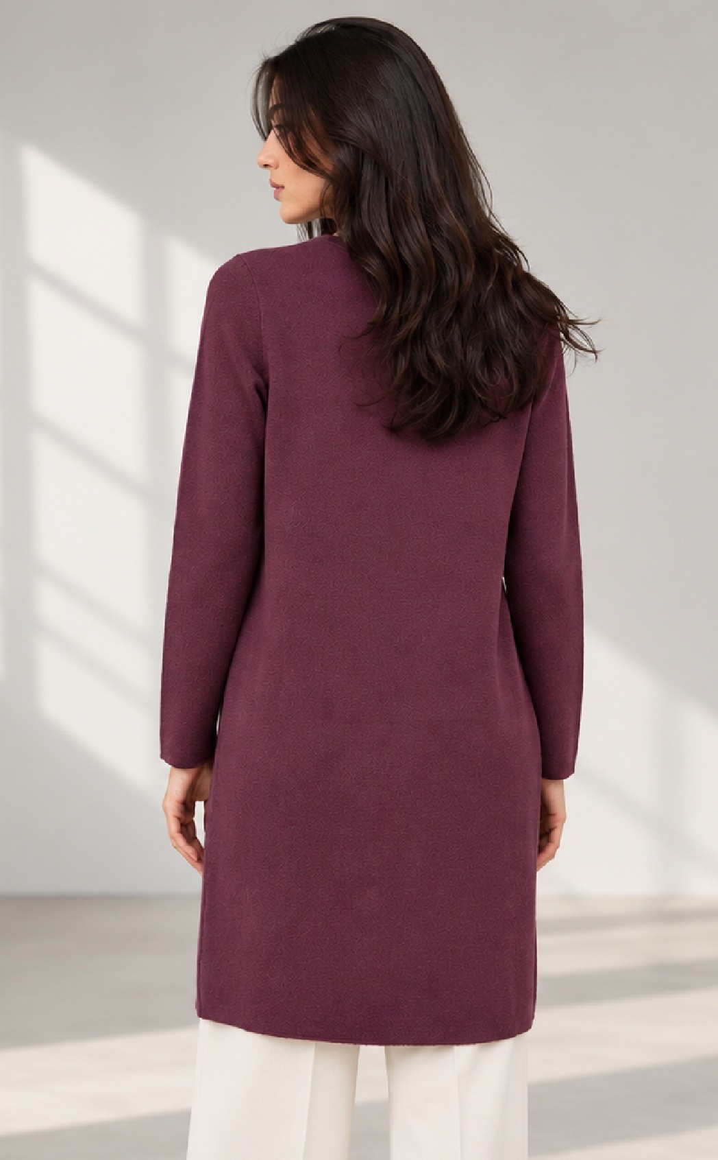 KNITTED LONG CARDIGAN